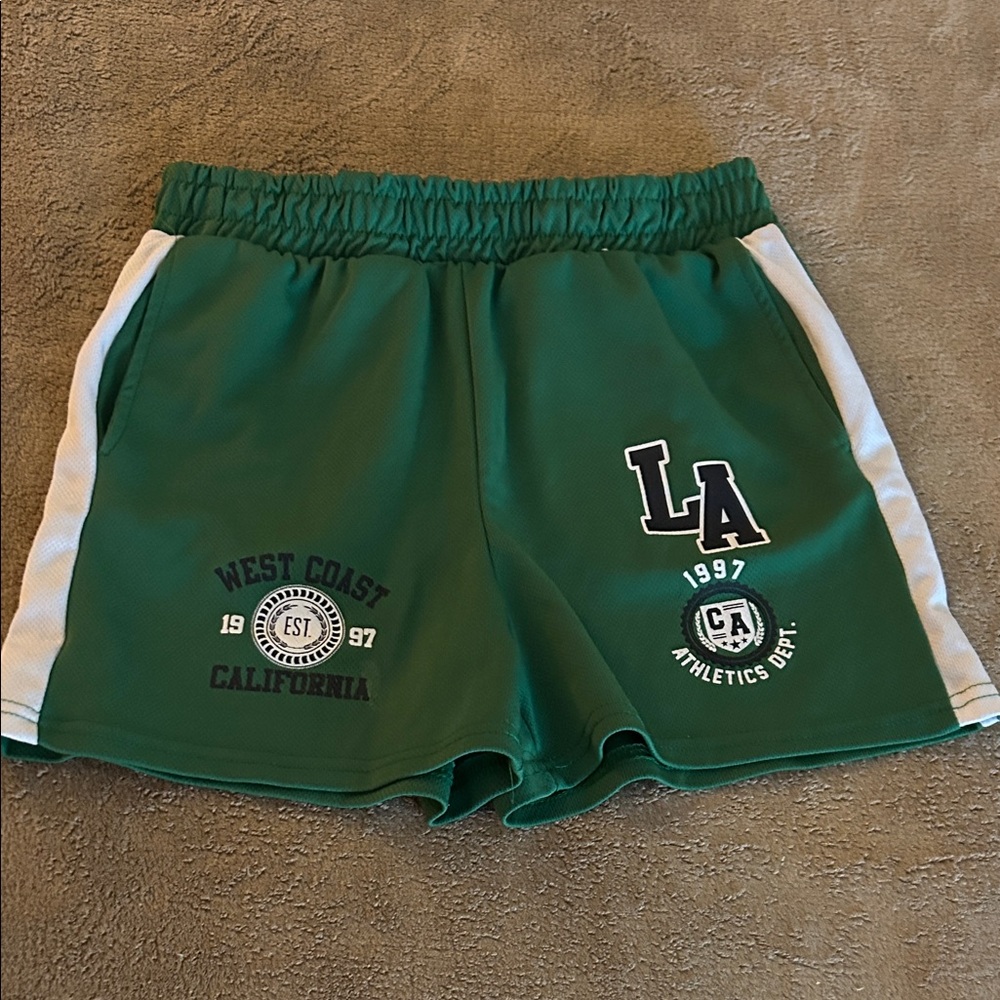 Green LA Women's Athletic Shorts